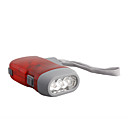 3-LED Dynamo batterielose Taschenlampe (rot)