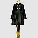 Wide Sleeve High Waist Skirt Shape Wool Pea Coat Women's Coat (MM 3)