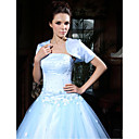 Short Sleeve Satin Beading Special Jacket/ Wedding Wrap
