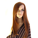Capless Extra Long High Quality Synthetic Natural Look Auburn Straight Hair Wig