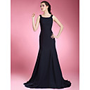 Trumpet/ Mermaid Scoop Sweep/ Brush Train Chiffon Mother of the Bride Dress