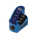 3-in-1 USB 2.0 SDHC M2/MS/TF/SD/MMC Card reader + 3-Port Hub + Thermometer(Assorted Colors)