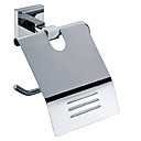 chroom modern toilet rolhouder met deksel