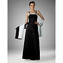 Sheath/Column Spaghetti Straps Floor-length Satin Mother of the Bride Dress With A Wrap