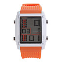 Digital + Analog Dual-Time Ladies Wrist Watch with Weekday Display (2*CR1120)