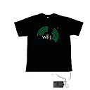 som e música ativado espectro vu metros el visualizador t-shirt (4 * AAA)