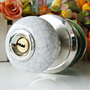 High Quality Ceramic Door Knob with Lock (Porcelain Door Knob) (0768-W11-SS)