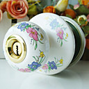 High Quality Ceramic Door Knob with Lock (Porcelain Door Knob) (0768-W01-SST)