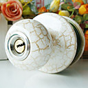 High Quality Ceramic Door Knob with Lock (Porcelain Door Knob) (0768-W13-SST)