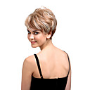 Capless Short High Quality Synthetic Natural Look Golden Brown And Light Blonde Straight Hair Wig