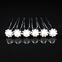 Gorgeous Clear Crystals And Imitation Pearls Wedding Bridal Pins/ Flowers,6 Pieces Per Lot