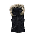 wol capuchon met nep bont trui vest dames vesten (1001bb006-0739)