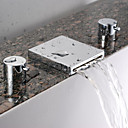 Badewanne Armaturen  /  Zwei Griffe  /  Wasserfall - LEHI