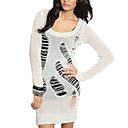Cotton Long Sleeves Cutout Longline Women's Sweaters(1001BB007-0739)