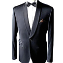 Een button midden-vented shawl revers wol bruidegom wear / smoking / heren pak jas en broek