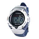 Solar Powered Waterproof EL Digital Stopwatch Sport Wristwatch