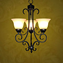 Fields and Garden Black 3-light Linear Chandelier(0810-2048-3)