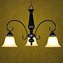 Fields and Garden Black 3-light Linear Chandelier(0810-2050-3D)