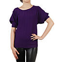 Puff Short Sleeves Round Neckline Women's Sweaters(1001BC029-0736)