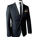 Single-Breasted 2 Button Center-vented Peak Lapel Wool Groom Wear/ Tuxedo/ Men's Suit Jacket and Pants