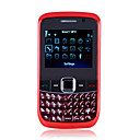 E73 Quad Band Dual Card QWERTY Keypad Bluetooth Dual Camera FM Cell Phone Red (2GB TF Card)