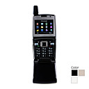 E89 dubbele camera dual-kaart quad-band java tv fm bluetooth touch screen mobiele telefoon (2GB TF-kaart en lederen case)