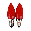 E14 Red Light LED Candle Bulb (220V, 2-Pack)