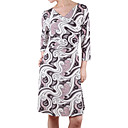 Printed Overlapped Women's Dresses (1801BD021-0736)