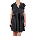 Back Piecred Lace Overlapped Women's Dresses (1801BD023-0736)
