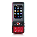 F618 Tri Band Dual Card Dual Standby Ultra Thin Flat Touch Screen Slide Cell Phone Black (2GB TF Card)(SZ05440559)