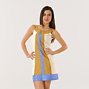 100% Silk Dupioni / Sleeveless Round Neckline Dress / Women's Dresses (FF-1802BD020-0736)
