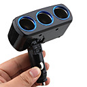 Triple-way Portable Car Cigarette Lighter Charger Socket Splitter  - 12V  lp-817