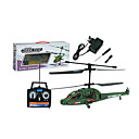 3ch helicópteros rc helicópteros de radio control remoto zorro oscuro interior del juguete (verde) (yx02666g)