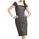Cap Sleeves Square Neckline Dress / Women's Dresses (FF-1802BE005-0811)