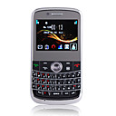 9800 Dual Card Dual Camera Ultra Thin Quad Band JAVA QWERTY Keypad Cell Phone Black (2GB TF Card and Leather Case)