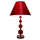 Modern Acrylic Balls Red Fabric Table Lamp(0899-7041)