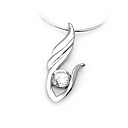 mooie 925 sterling zilver met cz zirconia decoratie geplatineerd hanger (0.801 tot 11.917)