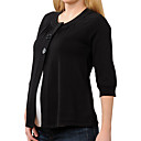 Shirring Buttons Half-long Sleeves Cashmere Sweater / Maternity Wear (FF-1005BF009-0681)