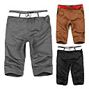 New Arrival Men's Short Straight Leg Relaxed Fashion Black Grey Yellow Cotton Pant (0531-5.31-12)