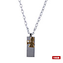 Stainless Steel USB2.0 Flash Drive Keychain (16GB)