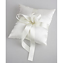 Wedding Ring Pillow In Ivory Satin With Pearl