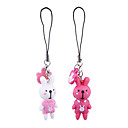 Cute Rabbit Cell Phone Charm for Couple's