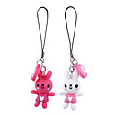 Cute Rabbit Cell Phone Charm for Couple's