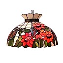 Tiffany Style 2-Light Pendant Light With Bloom Floral Pattern