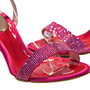 di qualità superiore come il raso di seta tacco alto basso sandali con il cinturino con strass scarpa moda (0.985-SF-02)