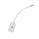 Mâle de 3,5 mm à 3,5 mm double split femmes adaptateur audio pour l'iphone 3g/3gs/4 blanc (czah106)