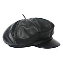 100% mouton / chapeau octogonale / fourrure des femmes et du cuir (ff-c-bg0736012)