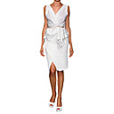 RUNWAY Style / 100% Linen Sleeveless Overlapped Belted Ruffle Dress / Women's Dresses (FF-1802BD005-0497)