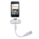 mini haut-parleur pour l'iphone avec 3g/3gs/4 blanc (czah093)