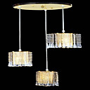Electrophoresis Gold K9 Crystal 3-light Ceiling Light(0946-OL-302+3)